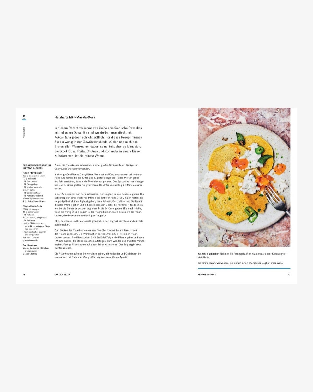 Knesebeck Verlag - DIE GRÜNE KÜCHE – QUICK + SLOW Kochbuch - ROSA ECK