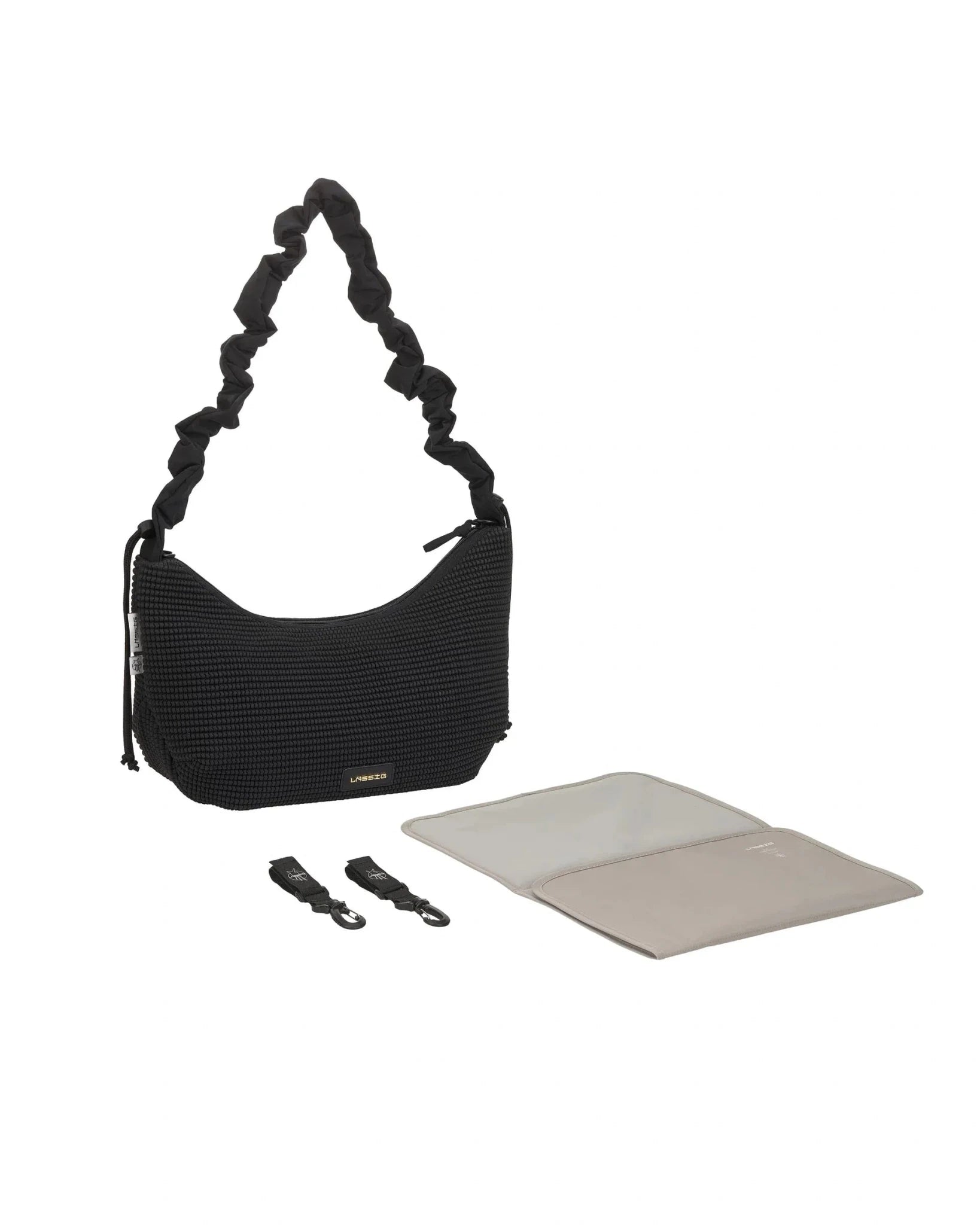 Lässig - LUNUA Wickeltasche Crossbody • Nubbed black - ROSA ECK