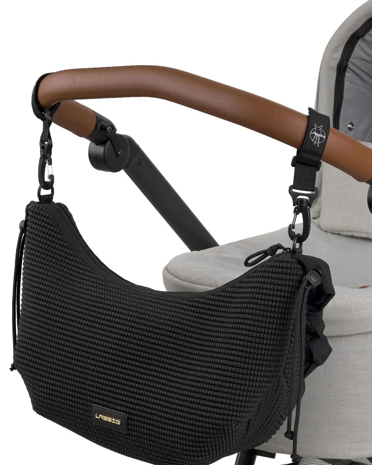 Lässig - LUNUA Wickeltasche Crossbody • Nubbed black - ROSA ECK