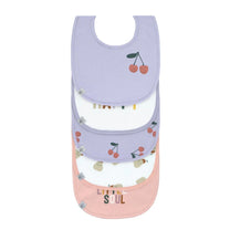 Lässig - HAPPY FRUITS Lätzchen (5er Set) • Kirsche - ROSA ECK