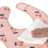 Lässig - HAPPY FRUITS Lätzchen mit Auffangschutz (2er - Set) | Kirsche - Lätzchen - ROSA ECK - , ,