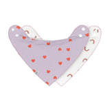 Lässig - HAPPY RASCALS Baby - Lätzchen Dreieckstuch • Herz - ROSA ECK