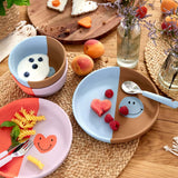 Lässig - HAPPY RASCALS Kinderschüssel aus Silikon | Smile - Kindergeschirr - ROSA ECK - Schüssel, ,