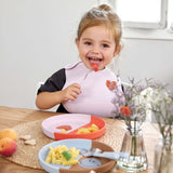 Lässig - HAPPY RASCALS Kinderteller aus Silikon | Smile - Kindergeschirr - ROSA ECK - Teller, ,