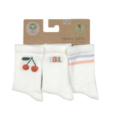 Lässig - Socken für Kinder (3er Set) • Kirsche - ROSA ECK