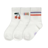 Lässig - Socken für Kinder (3er Set) • Kirsche - ROSA ECK