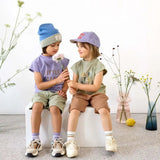 Lässig - Socken für Kinder (3er Set) • Pfirsich/Flieder - ROSA ECK