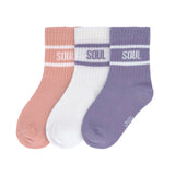 Lässig - Socken für Kinder (3er Set) • Pfirsich/Flieder - ROSA ECK