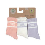 Lässig - Socken für Kinder (3er Set) • Pfirsich/Flieder - ROSA ECK