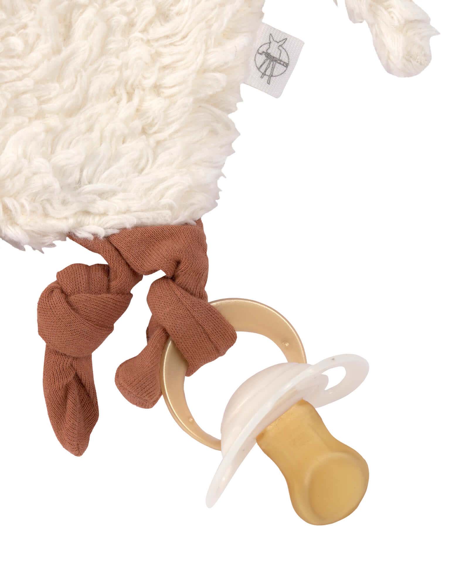 Lässig - TINY FARMER Schmusetuch aus Bio - Baumwolle | Schaf - Schmusetuch - ROSA ECK - Baby Comforter, GOTS, Schnuffeltuch