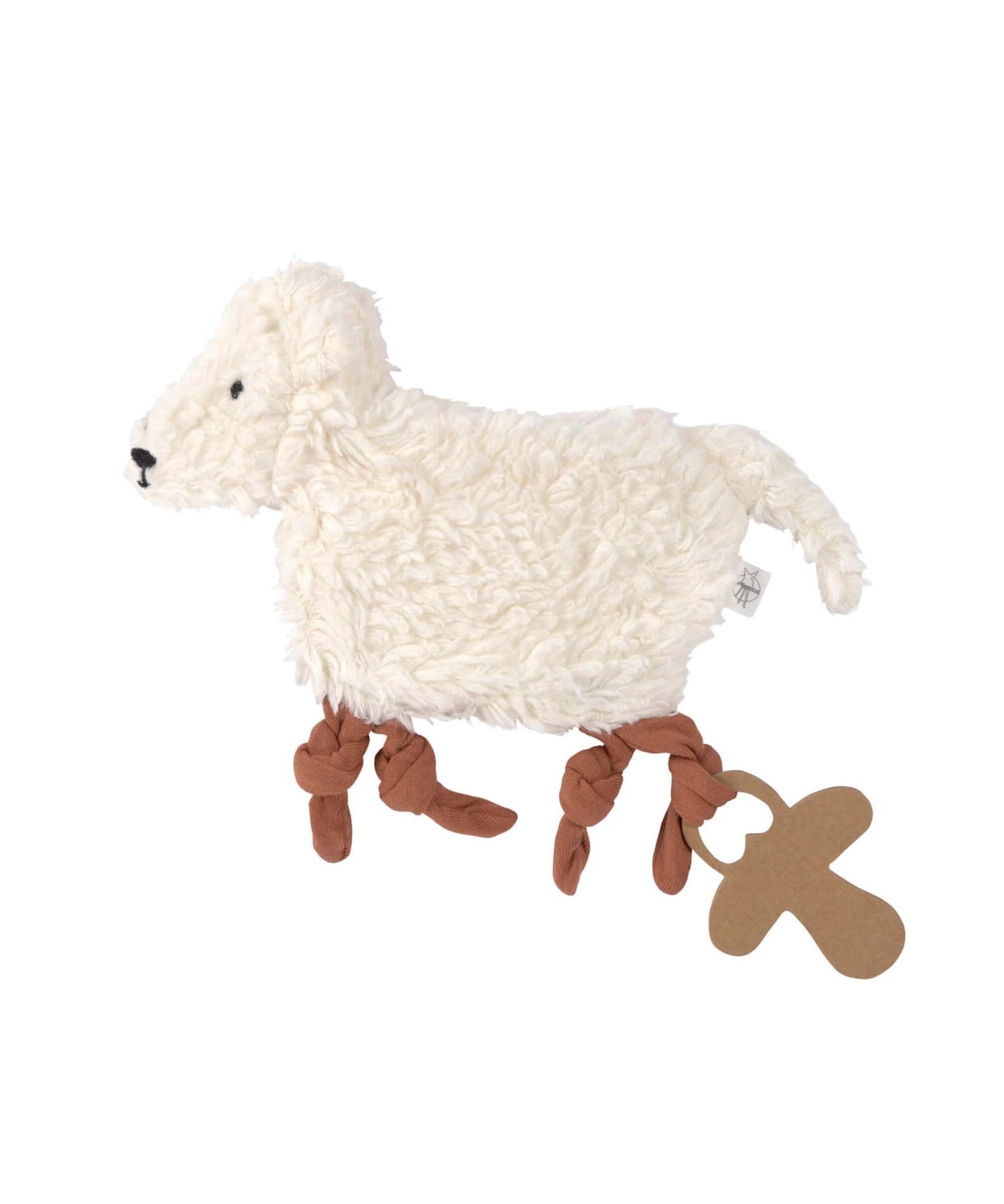 Lässig - TINY FARMER Schmusetuch aus Bio - Baumwolle | Schaf - Schmusetuch - ROSA ECK - Baby Comforter, GOTS, Schnuffeltuch