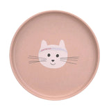 Lässig - TINY TEAM Kinder - Teller • Katze - ROSA ECK