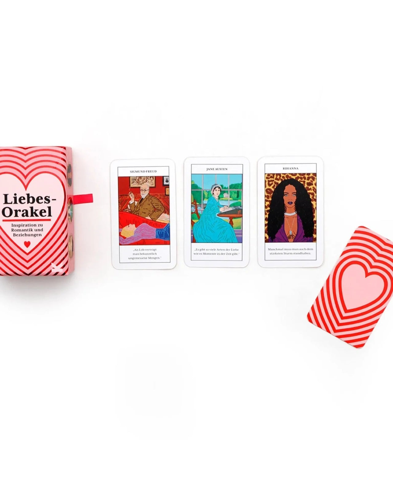Laurence King Publishing - LIEBES - ORAKEL MINI Tarotkarten - Spiel - ROSA ECK