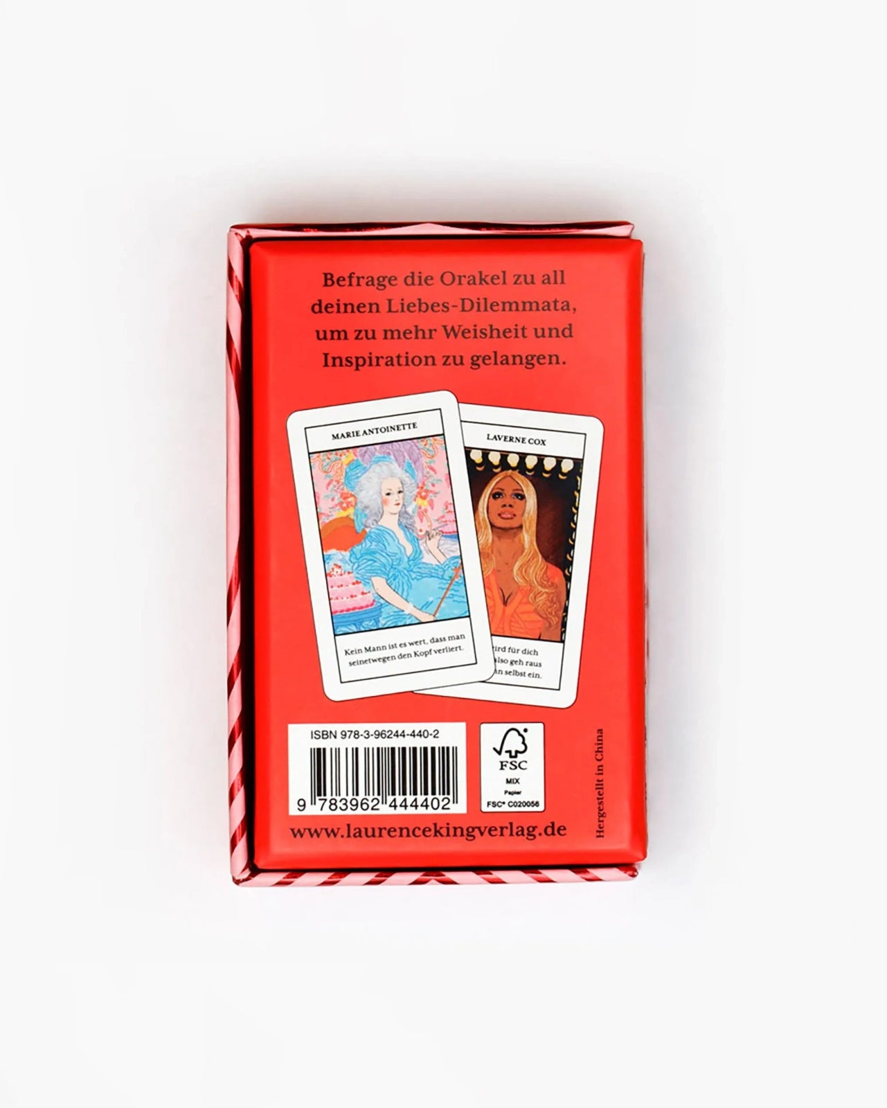 Laurence King Publishing - LIEBES - ORAKEL MINI Tarotkarten - Spiel - ROSA ECK
