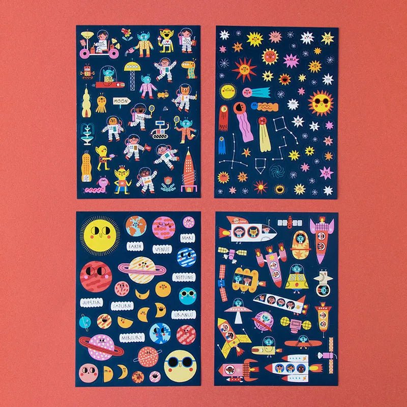 Londji - Sticker - Set (ab 3 Jahren) • Space - ROSA ECK