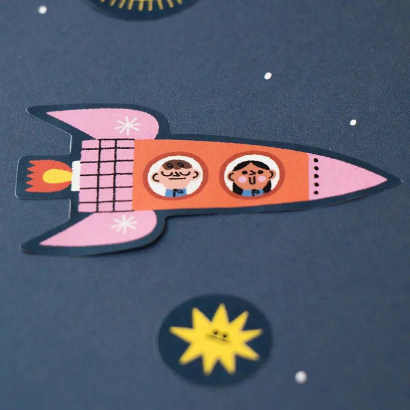 Londji - Sticker - Set (ab 3 Jahren) • Space - ROSA ECK