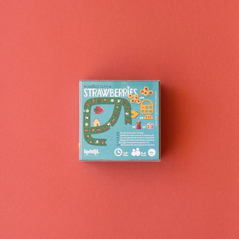 Londji - STRAWBERRIES Mini - Kinderspiel - Spiel - ROSA ECK