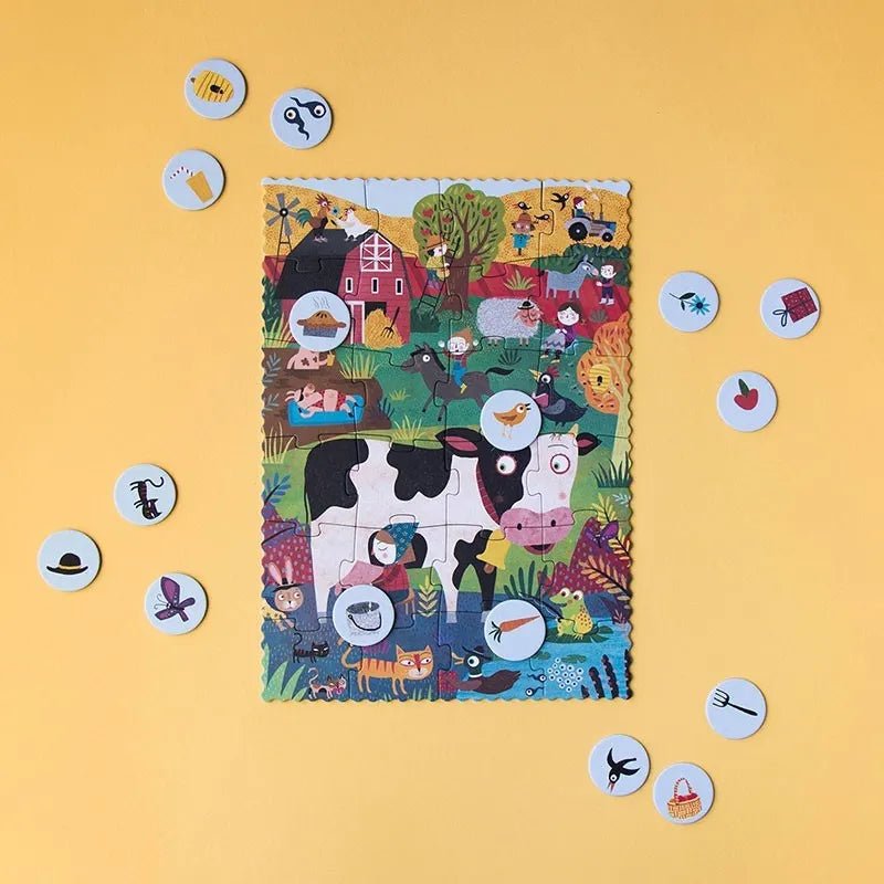 Londji - Taschenpuzzle (ab 3 Jahren) • My Little Farm - ROSA ECK