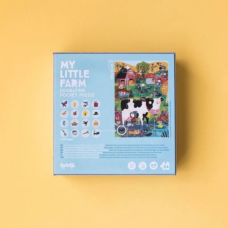 Londji - Taschenpuzzle (ab 3 Jahren) • My Little Farm - ROSA ECK