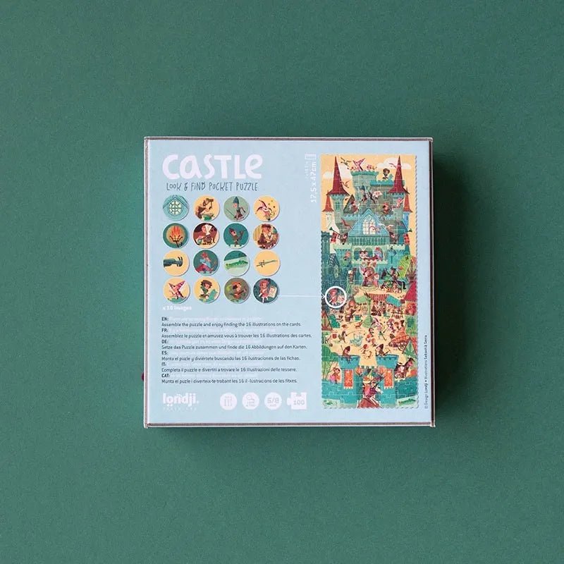 Londji - Taschenpuzzle (ab 5 Jahren) • Castle - ROSA ECK