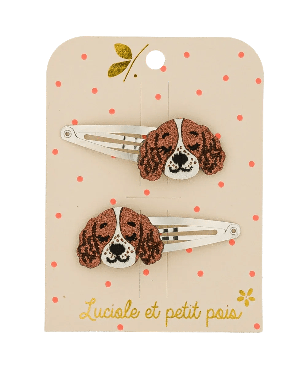 Luciole et Petit Pois - ALBA THE SPRINGER Kinder - Haarspangen (2er - Set) - ROSA ECK