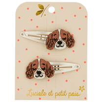 Luciole et Petit Pois - ALBA THE SPRINGER Kinder - Haarspangen (2er - Set) - ROSA ECK