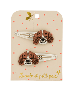 Luciole et Petit Pois - ALBA THE SPRINGER Kinder - Haarspangen (2er - Set) - ROSA ECK