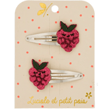 Luciole et Petit Pois - BERRY RASPBERRY Mini - Haarspangen (2er - Set) - ROSA ECK