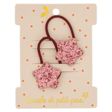 Luciole et Petit Pois - BUBBLE STAR Mini Haargummis • Raspberry (2er - Set) - ROSA ECK