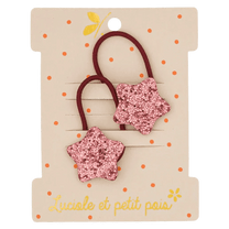 Luciole et Petit Pois - BUBBLE STAR Mini Haargummis • Raspberry (2er - Set) - ROSA ECK
