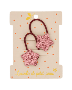 Luciole et Petit Pois - BUBBLE STAR Mini Haargummis • Raspberry (2er - Set) - ROSA ECK