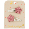Luciole et Petit Pois - BUBBLE STAR Mini - Haarspangen • Raspberry (2er - Set) - ROSA ECK