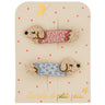 Luciole et Petit Pois - DACHSHUND Mini - Haarspangen (2er - Set) - ROSA ECK