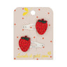 Luciole et Petit Pois - ERDBEERE Mini - Haarspangen (2er - Set) - ROSA ECK