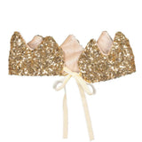 Luciole et Petit Pois - KRONE Kostümaccessoire • Goldene Pailletten - ROSA ECK