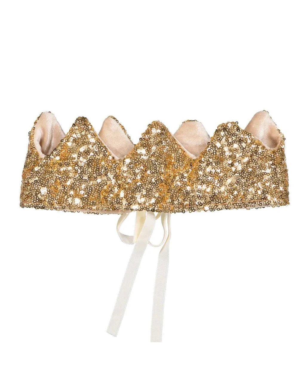 Luciole et Petit Pois - KRONE Kostümaccessoire • Goldene Pailletten - ROSA ECK