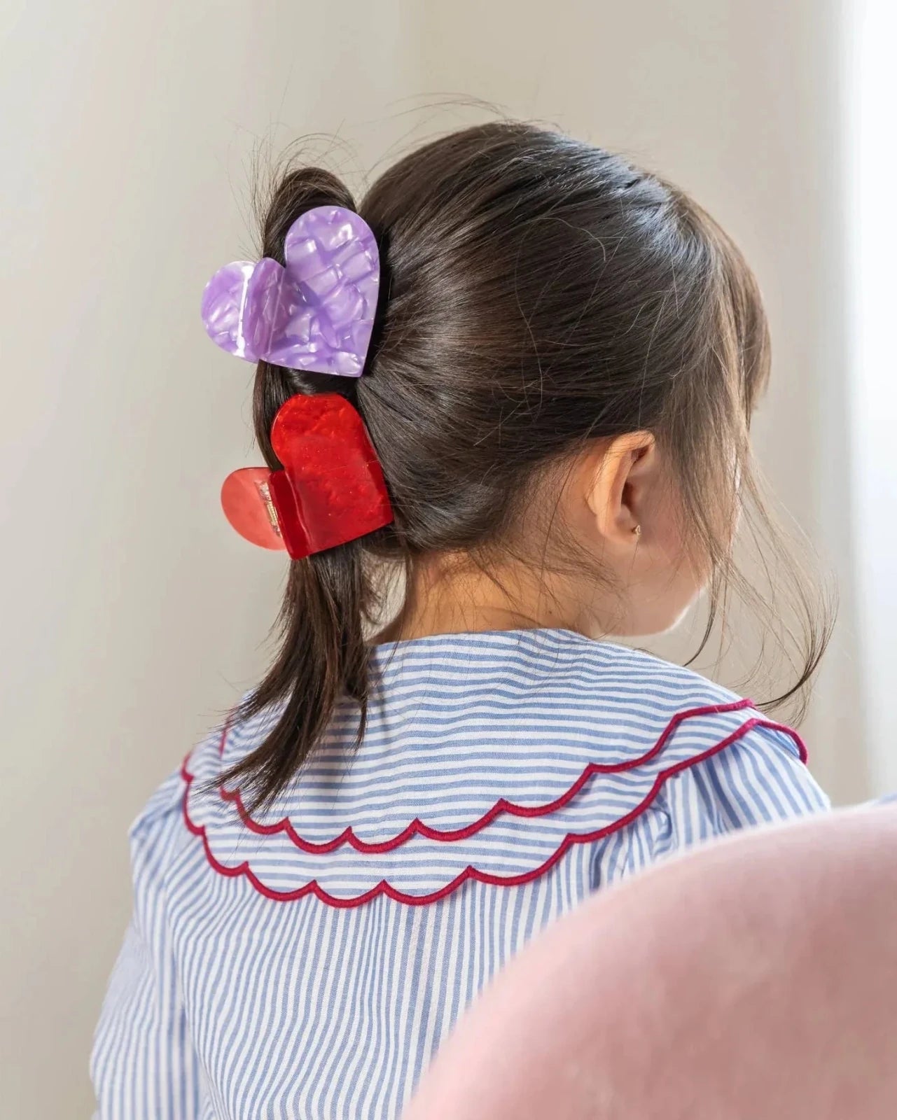 Luciole et Petit Pois - PURPLE HEART Haarclip - ROSA ECK