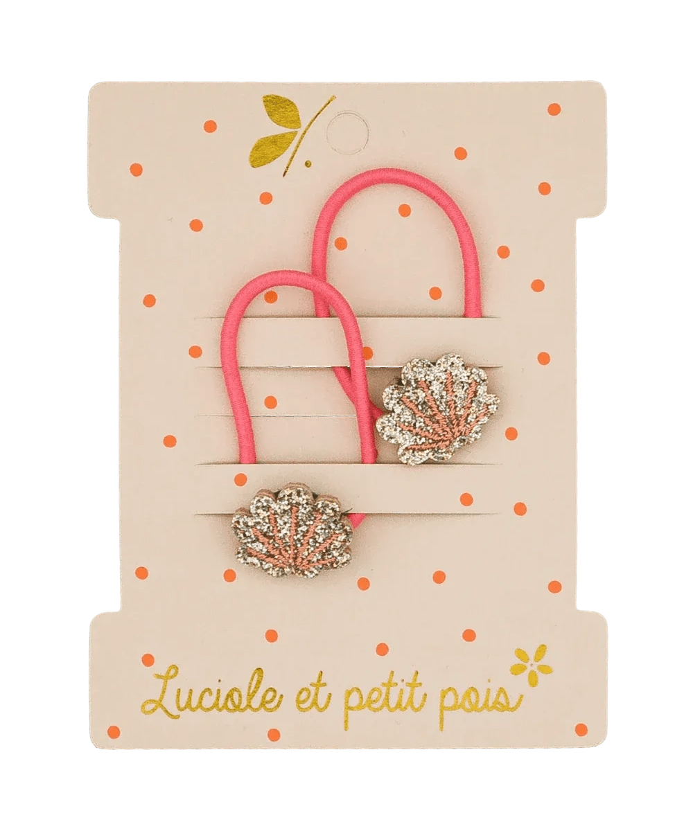 Luciole et Petit Pois - SHELLS Mini - Haargummis (2er - Set) - ROSA ECK