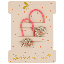 Luciole et Petit Pois - SHELLS Mini - Haargummis (2er - Set) - ROSA ECK