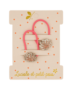 Luciole et Petit Pois - SHELLS Mini - Haargummis (2er - Set) - ROSA ECK