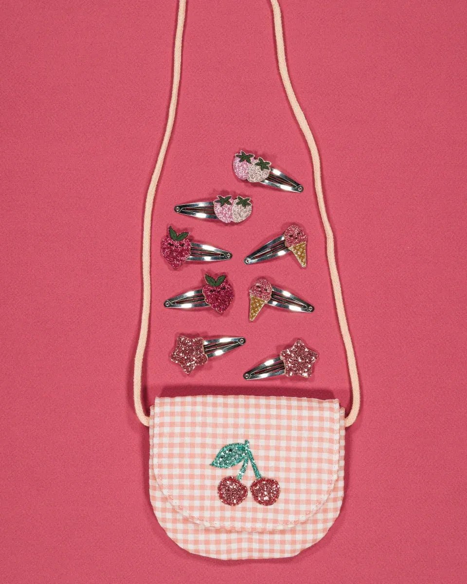 Luciole et Petit Pois - STRAWBIE THE STRAWBERRIES Mini - Haarspangen (2er - Set) - ROSA ECK