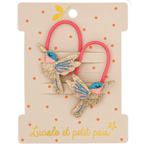 Luciole et Petit Pois - SUNNY THE HUMMINGBIRD Mini - Haargummis (2er - Set) - ROSA ECK