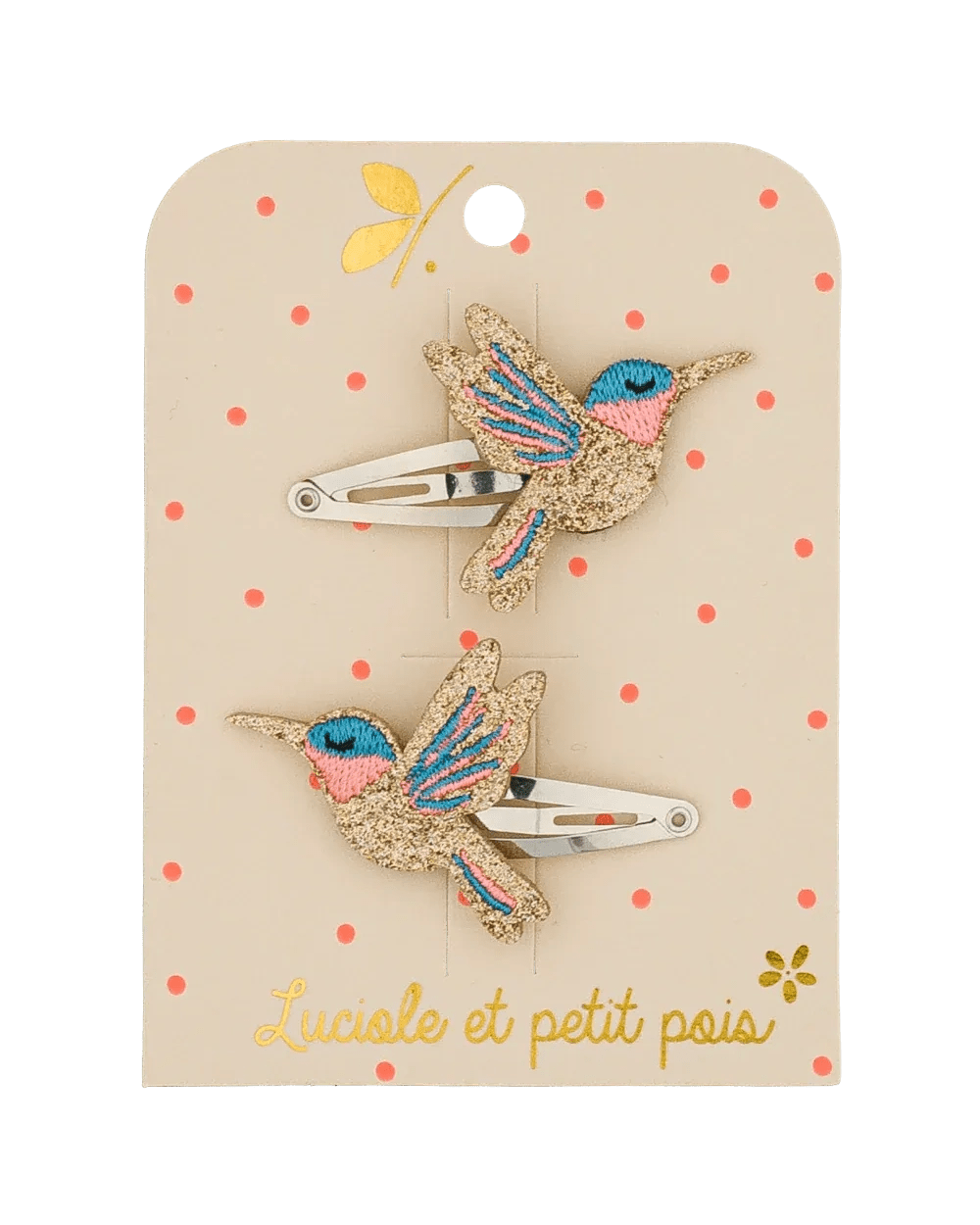 Luciole et Petit Pois - SUNNY THE HUMMINGBIRD Mini - Haarspangen (2er - Set) - ROSA ECK
