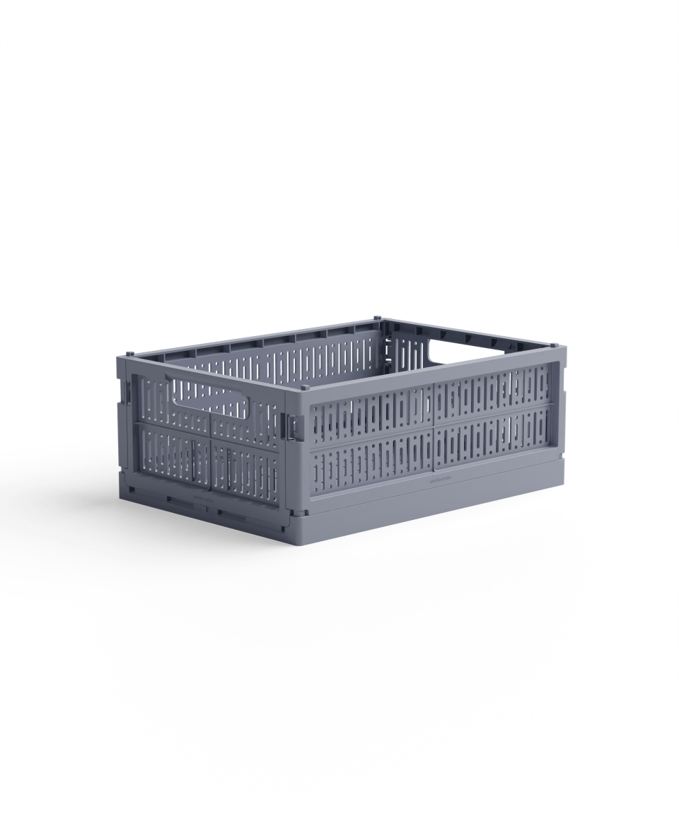 Made Crate - Klappbox Midi Blue Grey - ROSA ECK - Blau, ,
