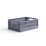 Made Crate - Klappbox Midi Blue Grey - ROSA ECK - Blau, ,