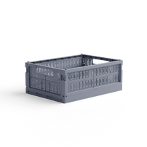 Made Crate - Klappbox Midi Blue Grey - ROSA ECK - Blau, ,
