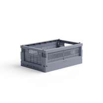 Made Crate - Klappbox Mini Blue Grey - ROSA ECK - Grau, ,