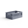 Made Crate - Klappbox Mini Blue Grey - ROSA ECK - Grau, ,