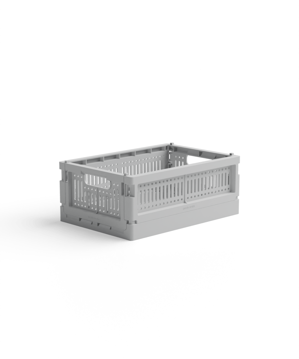 Made Crate - Klappbox Mini Misty Grey - ROSA ECK - Grau, ,