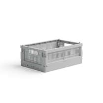 Made Crate - Klappbox Mini Misty Grey - ROSA ECK - Grau, ,